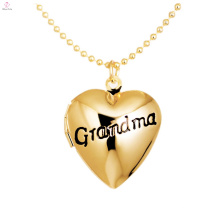 Engrabado personalizado alfabeto foto flotante Locket Heart Charms diy abuela colgante